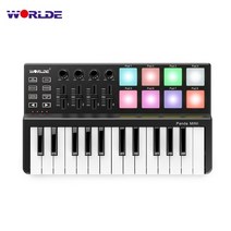 미니건반 전자키보드 2022 M-VAVE 25 키 미디 컨트롤러 키보드 미니 휴대용 USB 피아노 MIDI 8 RGB 백라이트 패드 노브, CHINA, Type 3