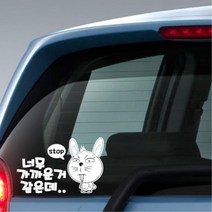 안전거리유지 차량용 후방 부착 스티커 자동차용품 주유구커버, 중형, 오렌지