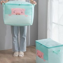 이불보관함 빼꼼 이불 겨울옷보관 수납 옷장정리 정리함, 넓은 블루, 쿠팡 본상품선택