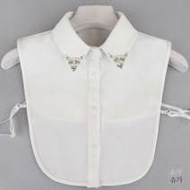 468657 페이크 셔츠 카라 넥케이프 여성 칼라 올 매치 쉬폰 진주 포멀 드레스 숄 도매