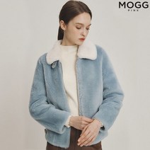 모그핑크 모피 배색 카라 FUR자켓 THU0CDR97 HBL