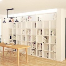 깊은책장 책장선반 틈새책꽂이 더크린 DIY 1 9 6K 오픈 공간분리 서재장, 화이트