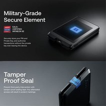 SecuX W10 - 대형 터치 스크린 및 NFT 지원을 갖춘 가장 안전한 암호화 하드웨어 지갑 - Bitcoin Ethereum BTC ETH SOL LTC Doge BNB Dash XLM ERC20 BSC 등을 쉽게 관리