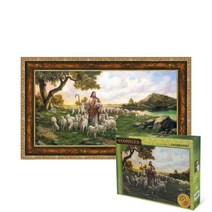 퍼즐피플 기독교 직소퍼즐 모음, 목자되신예수님 1000P 액자포함(엔틱골드), 1000p