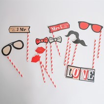 파티 프롭스 세트 브라이덜 파티 10개입, 단품