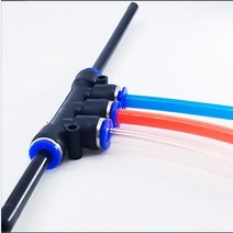 5구 4mm PK 원터치 피팅 공압 휘팅 4미리퀵 커넥터 PK-4 에어 호스 접속 커플러, 단품