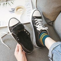 1컬러 털안감 남녀공용 무지퍼셀 로우 스니커즈 ZG418T