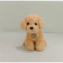 네이처타임즈 러블리 뽀글 강아지 인형, 베이지, 25cm