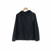 유니클로 네이비 도트 후드바람막이 여자 M 4074