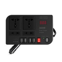 자동차 인버터 캠핑 300W 자동차 인버터 DC 12V ~ 콘센트 4 USB 고속 충전 범용 소켓 어댑터, 01 A