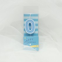 파스텔 숫자초 생일초 파티 케이크 특이한 이쁜 초, 블루, 1