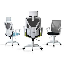 DY-chair 람보 메쉬의자 공부 학생 사무실 책상 의자, 화이트프레임, 헤드성형발포사각팔걸이, 오렌지