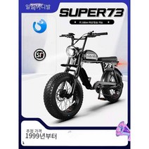 SUPER73 전기 자전거 정품 동력 보조 배터리 복고풍 오프로드 이찬혁자전거 펫바이크, 상세 페이지 참고, Super73-Y1 버전 48V 18AH