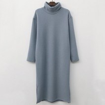 데일로엔 여성용 밑트임 포그니 골지 폴라 원피스