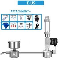 산소발생기 휴대용 가정용 산림욕기 zrdr 수족관 diy co2 시스템 키트 co2 솔레노이드 밸브가 있는 버블 카운터 디퓨저수생 식물 성장용, e-us