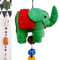 네팔 양모 코끼리 가렌드 포인트 모빌 대사이즈