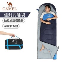 U자형 침낭 성인용 1인용 야외 캠핑 비박용 휴대 방한, 1.6kg 얕은 레이크 블루 오른쪽