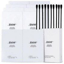 알엔더블유 투스텝 클리어 노우즈 블랙헤드 코팩 step1 3g 5p step2 4g 압출면봉 10p, 1세트