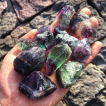Simurg 장식품 관찰 달팽이 수석 수집품 암모나이트 화석, Rainbow Fluorite Stone
