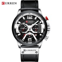 남성 curren 탑 브랜드 럭셔리 블루 가죽 크로노그래프 스포츠 용 패션 시계 100