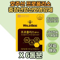식약처인증 항산화제 bee 프로폴리스 꿀벌 아연 셀렌 6통분 호주프로폴리스 덱스트린 항산화영양제 결정셀룰로스 면역영양제 주부 시댁 할머니 시골선물 노년기 추석 벌 할아버지 노부부