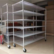 철제 창고 선반 물류 진열대 공장 택배 바퀴 정리대 랙, 1518x355x1800 - 4단