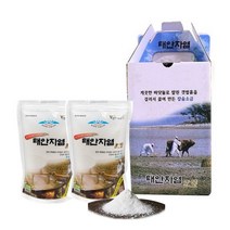갯벌소금 태안자염 1kg (500gx2) 삼겹살소금 태안특산 소금가마 끓여 만든 안전한 국산 전통소금