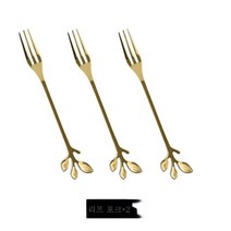 다용도 간식 바구니 과일 수납 사탕 바구니, Champagne Gold ag Leaf Fork-3