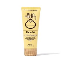 Sun Bum 오리지널 SPF 70 선크림 페이스 로션 무향 비건 및 암초 프랜들리 옥티녹세이트 및 옥시벤존 무첨가 보습 비타민 E 함유 광범위한 스펙트럼 UVA/UVB 선스크린