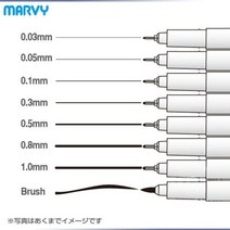8pcs 멀티 바늘 드로잉 펜 marvy 4600 만화 아트 마커 브러시 라이너 안료 펜 애니메이션 디자인 학교 용품 f861, 8가지 팁 세트