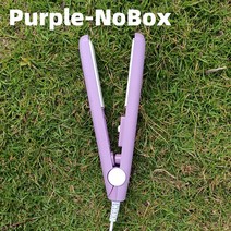 전문가용 매직기 미용실 음이온 고데기 반달 판 최신 컬링 아이론 미니 헤어 스트레이트너 아이언 세라믹 스트레이트닝 스타일링 도구 헤어 컬러 플랫 아이언 수염 스트레이트너, 05 Purple-NoBox_01 미국