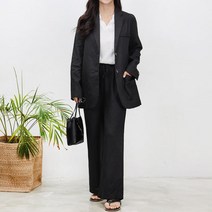 여성 린넨투피스 마자켓 하객룩 린넨의류 린넨아우터