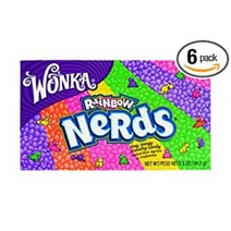 Wonka Rainbow Nerds 141g (Pack of 6), 1