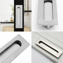 리시안제이 138X40MM 매립형 손잡이 사각 실버 미닫이문 손잡이 오목이 손잡이