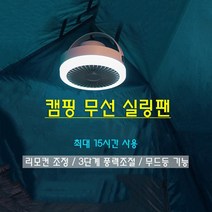 쵸코리아 미니 선풍기 타프 실링팬 무선 천장 캠핌용, 화이트