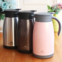 레아샵 스텐 보온 보냉 주전자 1L (3가지색상 선택), 핑크