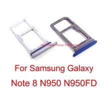 10 PCS 삼성 갤럭시 노트 8 Note8 N950 N950U N950FD 마이크로 SD 카드 소켓 홀더에 대 한 단일/듀얼 Sim 트레이 슬롯 홀더, [02] Single Sim  Silver