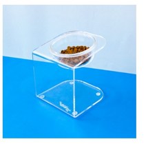 링펫 강아지 고양이 아크릴 유리 식기 1구, 4개, 투명
