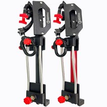 3단 밑밥통 거치대 바칸 낚시대 로드 스탠드 다자히노, 레드, 1개