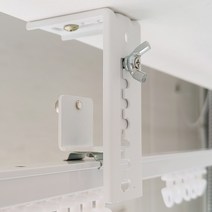 윈홈스 커튼 길이 조절 듀얼 브라켓(커튼봉/커튼레일 호환 가능), 25mm커튼봉용 1개/화이트, 1개