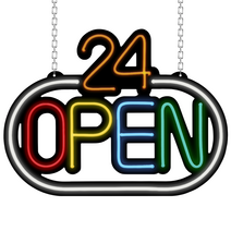 LED보드나라 영업중 간판 24시 OPEN LED 네온 사인 카페 간판, NO. 04 N_24시 OPEN 보드