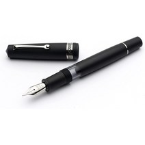 Leonardo Officina Italiana Leonardo Momento Magico 아니마 매트 블랙 로듐 만년필, Stub 1.1