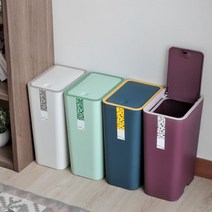 [B1P] 인테리어 원터치 슬림 휴지통 10L 4color _ 원터치휴지통 10L휴지통 슬림휴지통 인테리어휴지통 분리수거함 사무실휴지통 화장실휴 ( B1P / 83889EA ), 피노 슬림 휴지통_그린