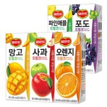 델몬트 드링크 96팩 (사과-24팩 오렌지-24팩 포도-24팩 망고-24팩), 4세트, 190ml