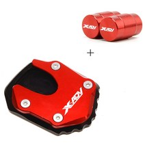 오토바이 리어스탠드 거치대 수쿠터 받침대 혼다 X-ADV XADV 750 X ADV 2021 2022 용 풋 사이드 스탠드 패드 플레이트 킥 확대기 확장 및 타이어 밸브 캡, [03] 빨간, 1개