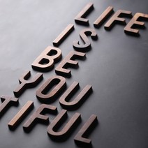 DGITEM 원목 알파벳 이니셜 A-Z 나무글자 우드 로고, 알파벳 S(대문자)