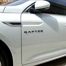 포드 레인저 랩터 레터링 사이드 포인트 엠블럼, 오렌지펄/블랙, 1개