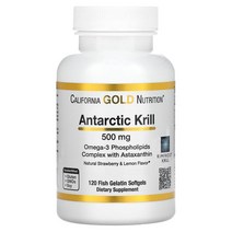 캘리포니아골드뉴트리션 크릴오일 아스타잔틴 함유 오메가3 인지질 500mg 120소프트젤, 120개