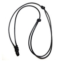 체인 목걸이 심플 스타일 블랙 가죽 코드 럭키 목걸이 DIY 펜던트 조절 가능 20mm-40mm 남성 여성 세공 쥬