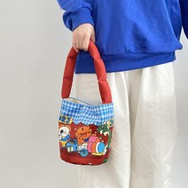 귀여운 텀블러 백 캔버스 가방 여성용 손 어깨 휴대용 토트 다용도 탑 핸들 여성 우산 핸드폰 컵 버킷